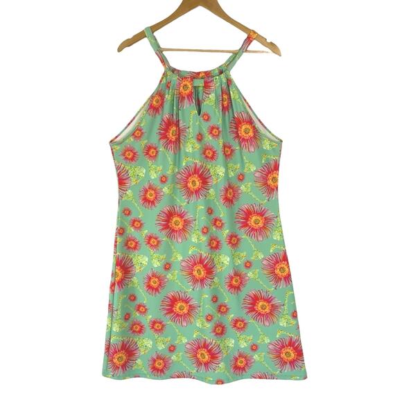 Kaeli Smith Roland Giraffe Green Knit Sleeveless Dress Large - Picture 3 of 7